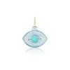 Aquamarine and Chrysoprase Eye Charm