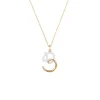 'B' Initial Alphabet Necklace in Yellow Gold