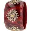 Bakelite Bangle with Citrine, Rhodolite Garnet and Pink Sapphire