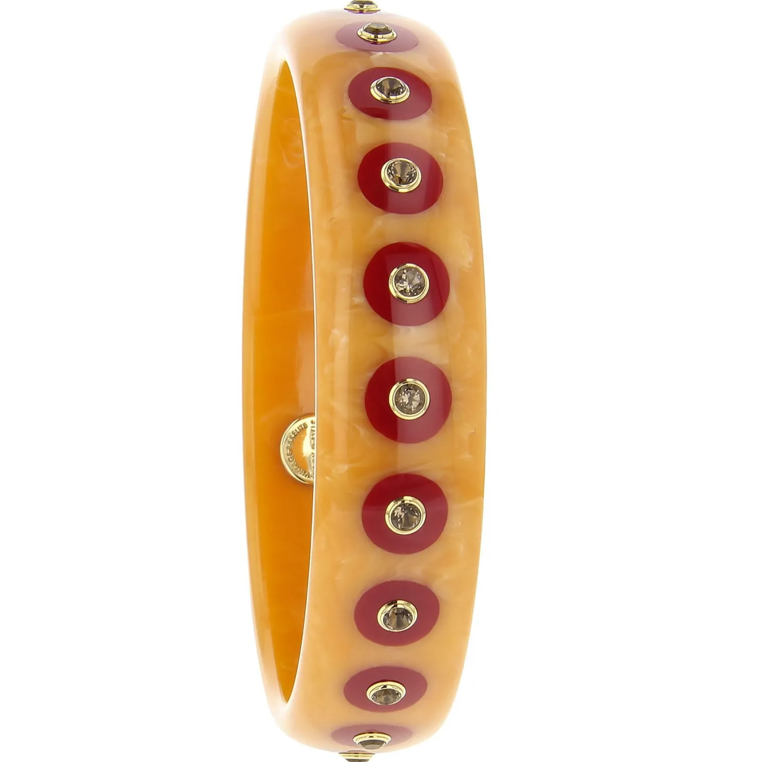 Bakelite Bangle with Smoky Quartz