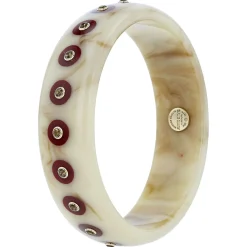 Bakelite Bangle with Smoky Quartz