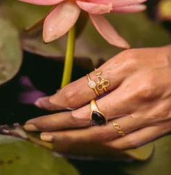 Bazaar Single Rosecut White Diamond Ring in Yellow Gold