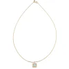 Blue Topaz Pendant Necklace in Yellow Gold