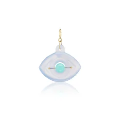 Chalcedony and Chrysoprase Eye Charm