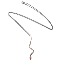 Champagne Diamond Big Snake Pendant in Rose Gold