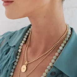 Classic Heavy Ball Chain Necklace in Yellow Gold