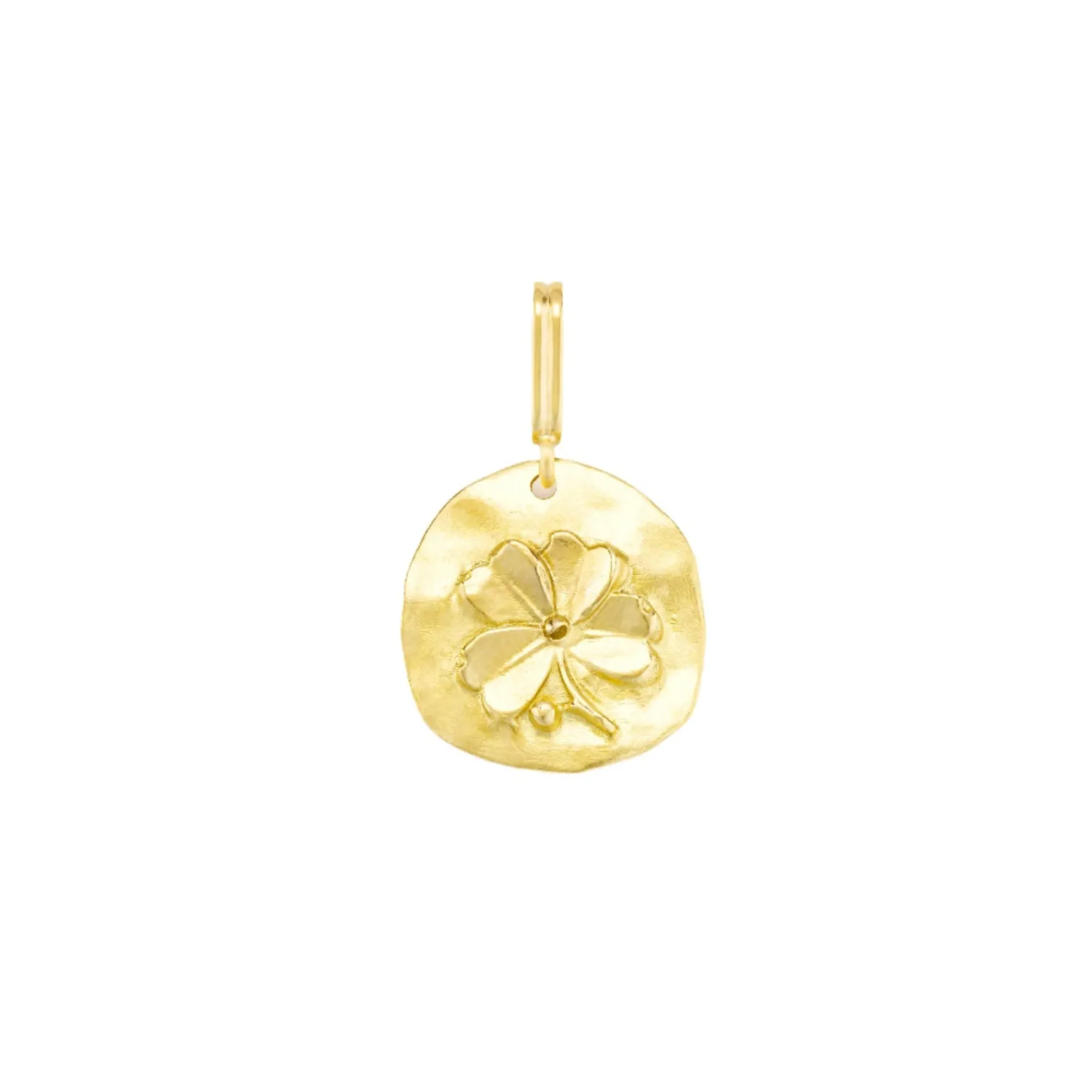 Clover Medal Charm in Yellow Gold