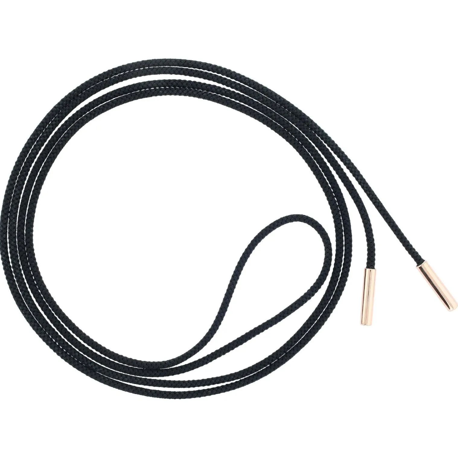 Cording Necklace in Black with Rose Gold