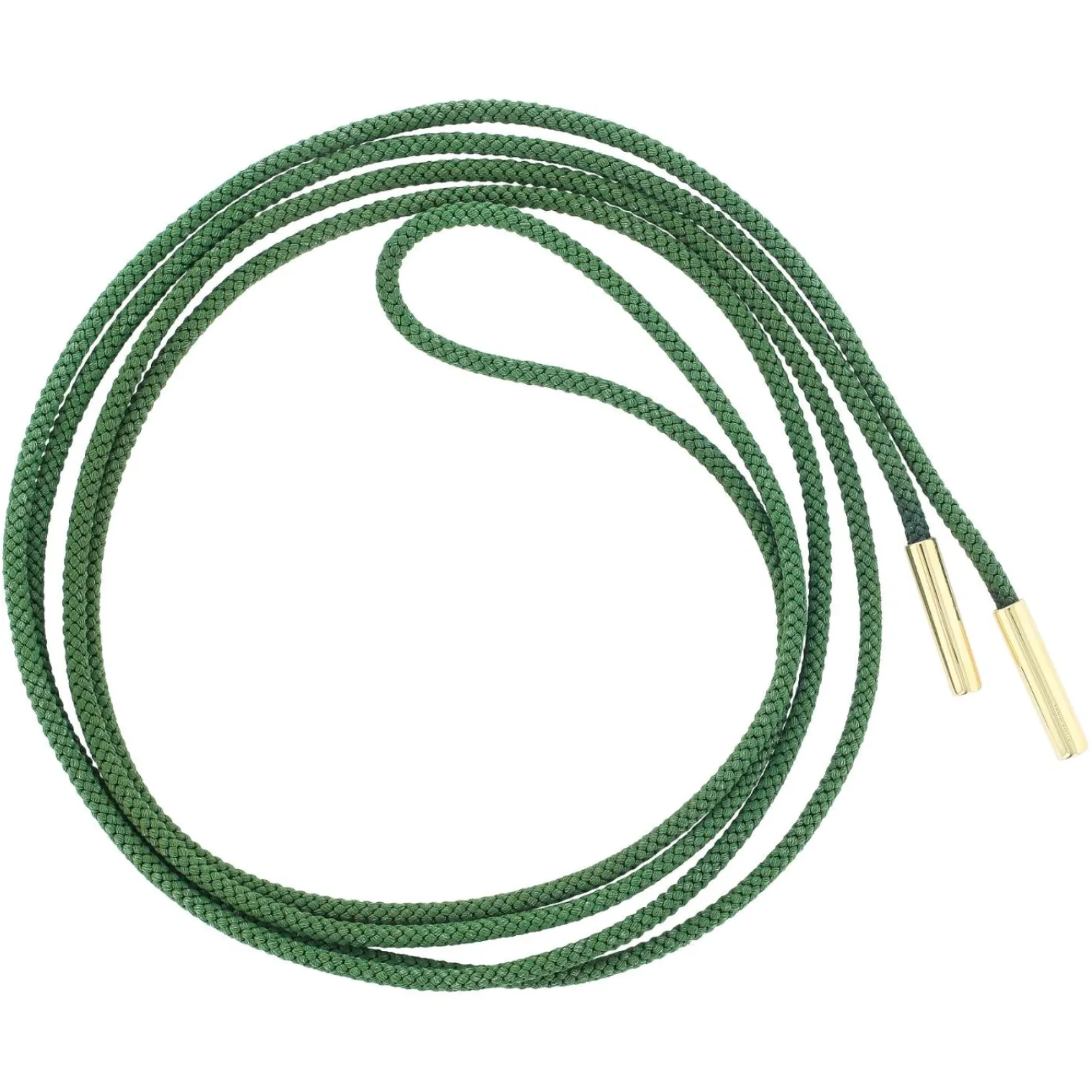Cording Necklace in Olive Green with Yellow Gold
