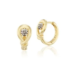 Desert Diamond Boa Huggies in Yellow Gold