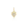 Diamond Candy Heart Button Charm
