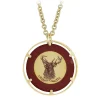 Elk's Club Vintage Chip Pendant in Yellow Gold