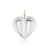 Extra Large Rock Crystal Split Heart Charm