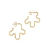 Flower Power Hoop Earrings in Yellow Gold