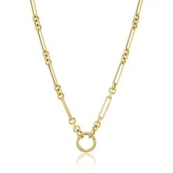 Francesca Chain with Alternating Links in Yellow Gold