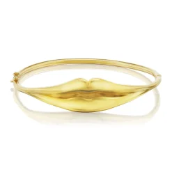 Gold Kiss Cuff Bracelet