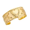 Heart and Feather Cuff