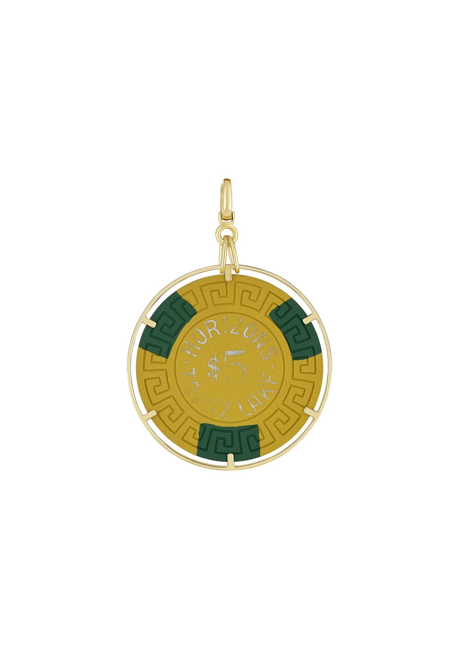 Horizons Topaz Lake Chip Pendant in Yellow Gold