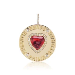 Large Pink Tourmaline Greek Love Charm