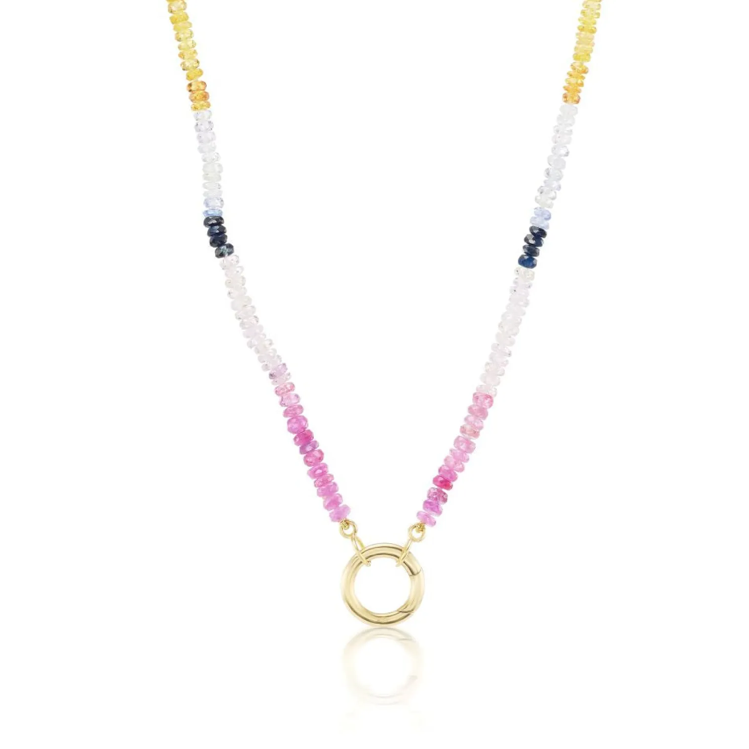 Multicolor Sapphire Beaded Necklace