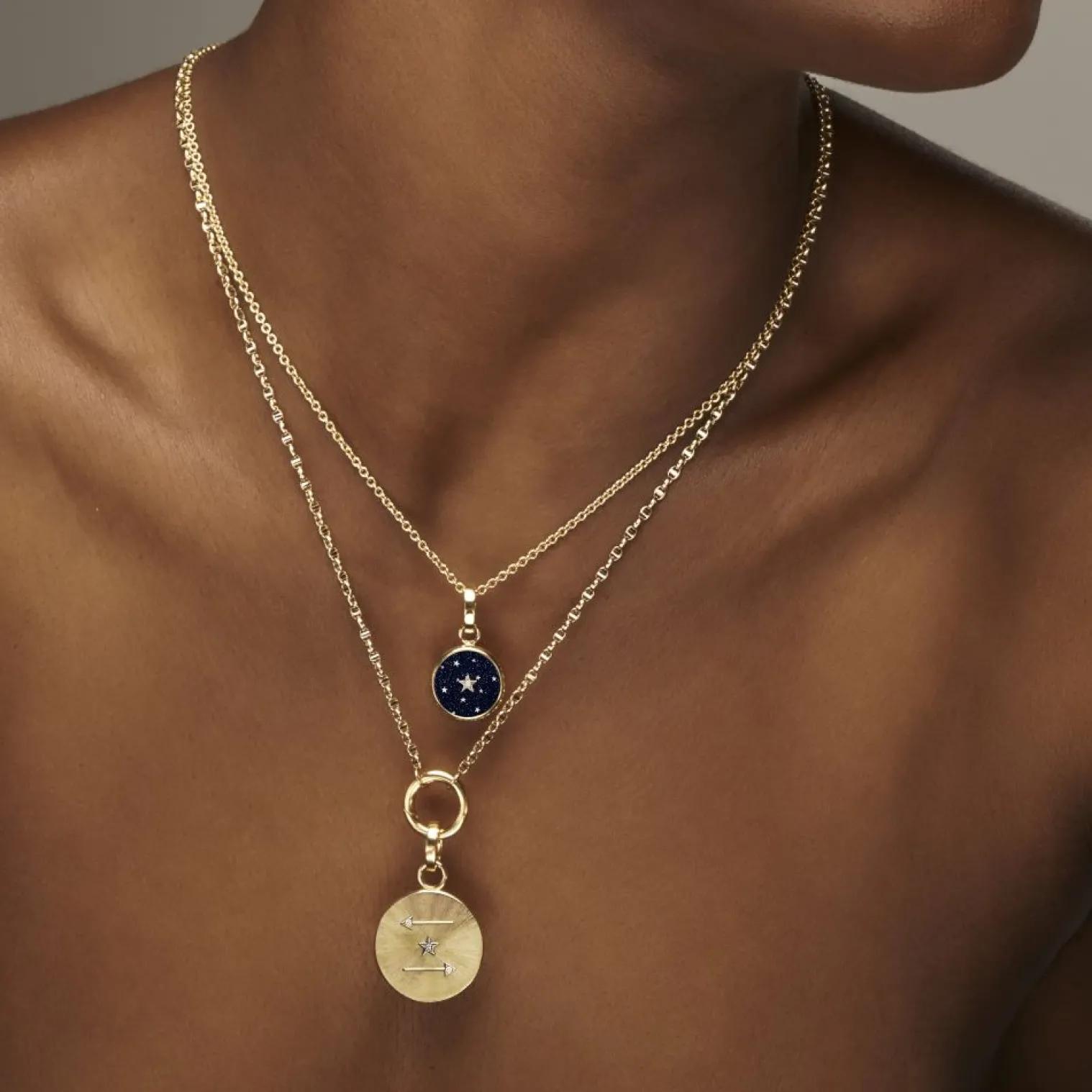 Ora Gold Silk Finish Talisman Charm in Yellow Gold