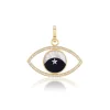 Ora Midnight Eye Charm in Aventurine and Mother of Pearl in Yellow Gold