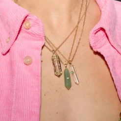 Rainbow Sapphire Power Crystal Mini Cage Pendant