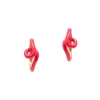 Red Enamel Mini Loop Huggies