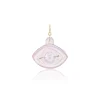 Rose Quartz and White Pearl Eye Charm