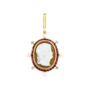 Ruby and Pearl Precious Cameo Charm in Yellow Gold