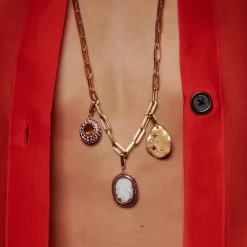 Ruby Precious Cameo Charm in Yellow Gold