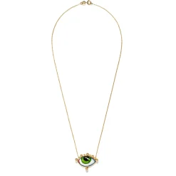 Russe Grand Vert Eye Necklace in Yellow Gold