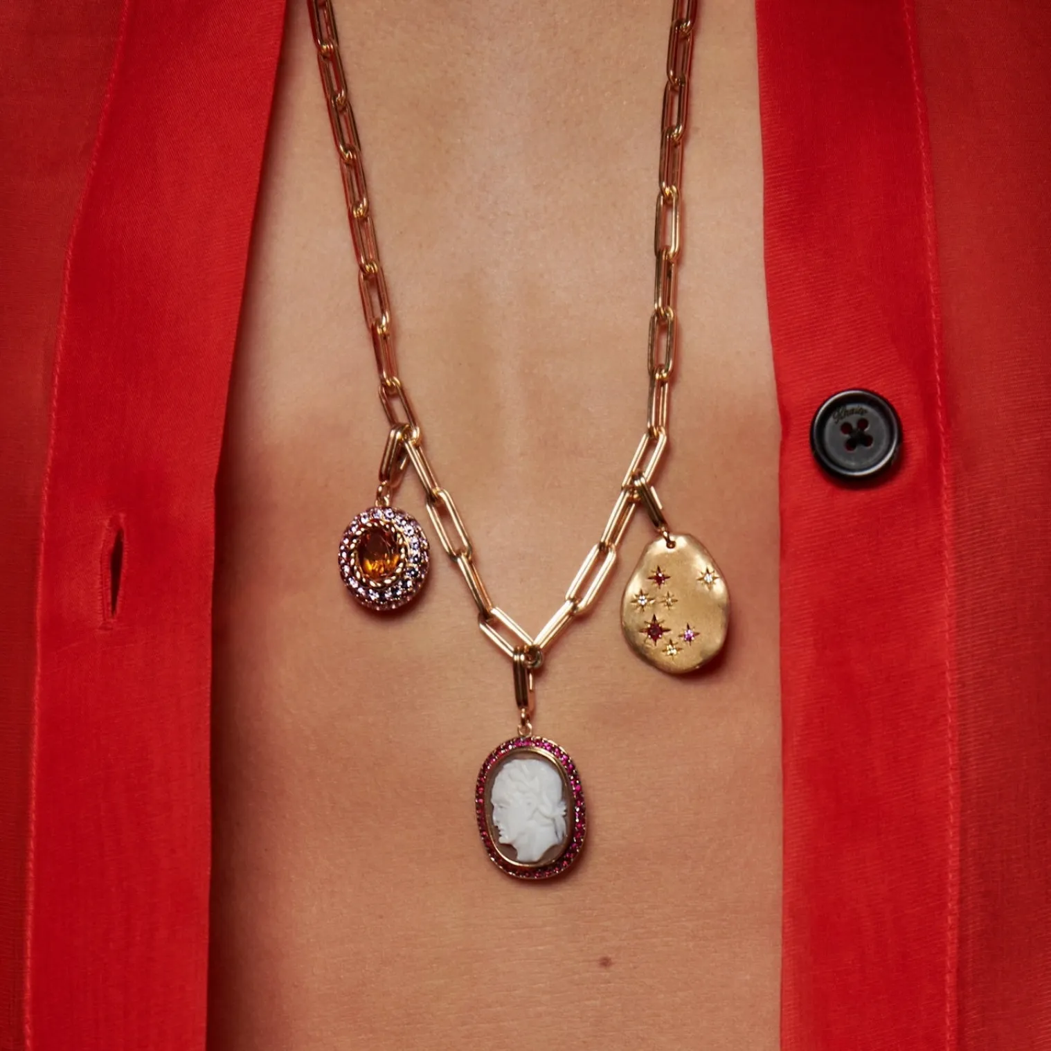 Starry Night Charm in Yellow Gold
