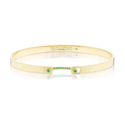 Tsavorite Business Meeting Bangle in Yellow Gold