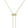 Tsavorite Pavé Latch Pendant in Yellow Gold