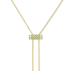 Tsavorite Pavé Latch Pendant in Yellow Gold