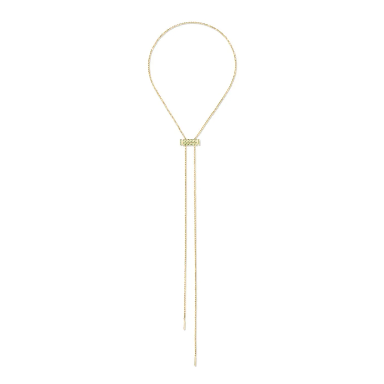 Tsavorite Pavé Latch Pendant in Yellow Gold