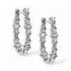 White Diamond Large Rivulet Hoops in White Gold