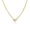 White Diamond Louise Necklace in Yellow Gold