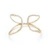 White Diamond Magisterial Cuff in Yellow Gold