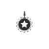 White Diamond Open Star Charm in Sterling Silver