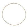 White Diamond Rainsun Tennis Necklace in Yellow Gold