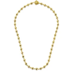XL Hammered Ball Chain in Yellow Gold