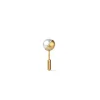 Yellow Gold 45° Half Pearl Single Stud Earring