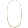 Yellow Gold and Diamond Link Necklace 01