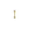 Yellow Gold and White Diamond 12mm Twist Pin Earring 01